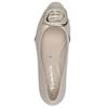 TAMARIS WOMENS WEDGE BOW COURT SHOE - CHAMPAGNE