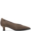 TAMARIS WOMENS LOW HEEL COURT SHOE - TAUPE