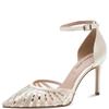 TAMARIS WOMENS HIGH HEEL STRAP SANDAL - PEARL