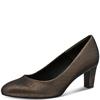 TAMARIS WOMENS MED HEEL COURT SHOE - COPPER