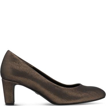 TAMARIS WOMENS MED HEEL COURT SHOE - COPPER