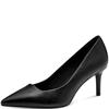 TAMARIS WOMENS MID HEEL COURT SHOE - BLACK