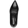 TAMARIS WOMENS MID HEEL COURT SHOE - BLACK