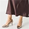 TAMARIS WOMENS MID HEEL COURT SHOE - BRONZE