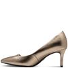 TAMARIS WOMENS MID HEEL COURT SHOE - BRONZE