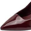 TAMARIS WOMENS MID HEEL COURT SHOE - MERLOT
