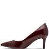 TAMARIS WOMENS MID HEEL COURT SHOE - MERLOT