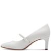 TAMARIS WOMENS MED HEEL STRAP COURT SHOE - WHITE
