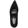 TAMARIS WOMENS MID HEEL COURT SHOE - BLACK SUEDE