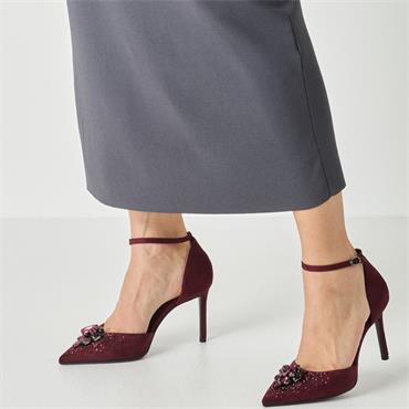 TAMARIS WOMENS COMFORT COURT SHOE - MERLOT