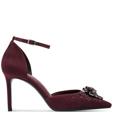 TAMARIS WOMENS COMFORT COURT SHOE - MERLOT