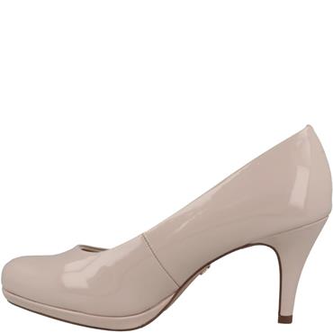 TAMARIS WOMENS MEDIUM HEEL COURT SHOE - POWDER