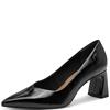 TAMARIS WOMENS MID HEEL COURT SHOE - BLACK