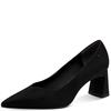 TAMARIS WOMENS MID HEEL COURT SHOE - BLACK