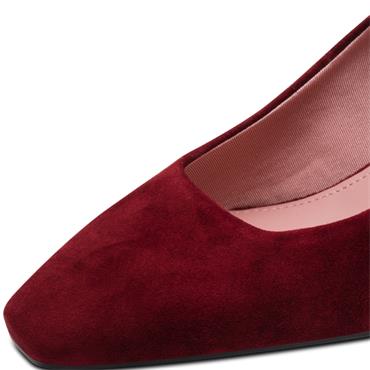TAMARIS WOMENS MID HEEL COURT SHOE - MERLOT