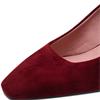TAMARIS WOMENS MID HEEL COURT SHOE - MERLOT