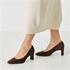 TAMARIS WOMENS MID HEEL COURT SHOE - MOCCA