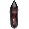 TAMARIS WOMENS MID HEEL COURT SHOE - BLACK