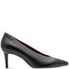 TAMARIS WOMENS MID HEEL COURT SHOE - BLACK