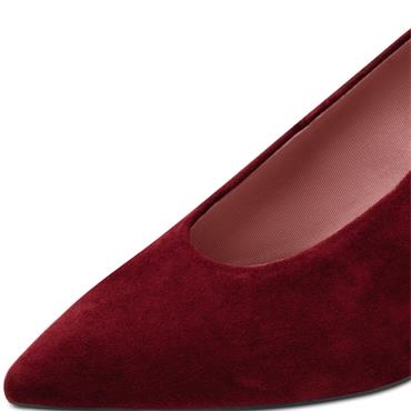TAMARIS WOMENS MID HEEL COURT SHOE - MERLOT