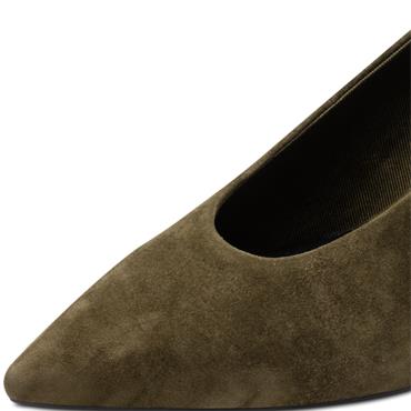 TAMARIS WOMENS MID HEEL COURT SHOE - OLIVE