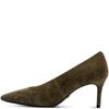 TAMARIS WOMENS MID HEEL COURT SHOE - OLIVE