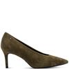 TAMARIS WOMENS MID HEEL COURT SHOE - OLIVE