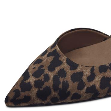 TAMARIS WOMENS MID HEEL COURT SHOE - LEOPARD