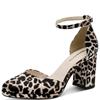 TAMARIS WOMENS HIGH HEEL STRAP SANDAL - LEOPARD ANIMAL PRINT