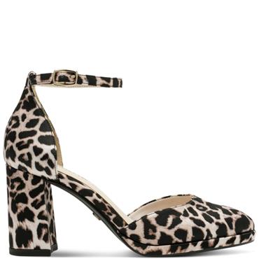TAMARIS WOMENS HIGH HEEL STRAP SANDAL - LEOPARD ANIMAL PRINT