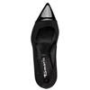 TAMARIS WOMENS MID HEEL COURT SHOE - BLACK