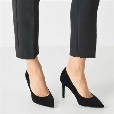 TAMARIS WOMENS HIGH HEEL COURT SHOE - BLACK