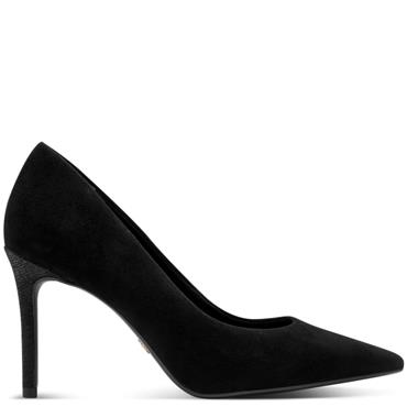 TAMARIS WOMENS HIGH HEEL COURT SHOE - BLACK