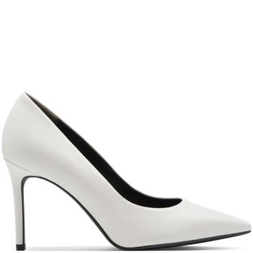 TAMARIS WOMENS HIGH HEEL COURT SHOE - OFF WHITE