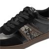 TAMARIS WOMENS LACE TRAINER - BLACK SNAKE