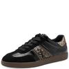 TAMARIS WOMENS LACE TRAINER - BLACK SNAKE