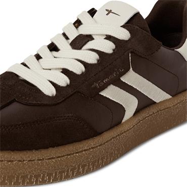 TAMARIS WOMENS LACE TRAINER - BROWN METALLIC