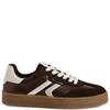 TAMARIS WOMENS LACE TRAINER - BROWN METALLIC