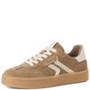 TAMARIS WOMENS LACE TRAINER - TAUPE