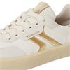TAMARIS WOMENS LACE TRAINER - WHITE GOLD