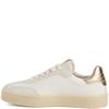 TAMARIS WOMENS LACE TRAINER - WHITE GOLD