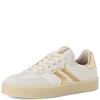 TAMARIS WOMENS LACE TRAINER - WHITE GOLD