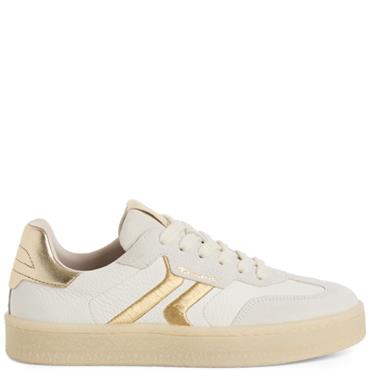 TAMARIS WOMENS LACE TRAINER - WHITE GOLD