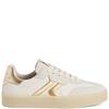 TAMARIS WOMENS LACE TRAINER - WHITE GOLD