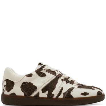 TAMARIS WOMENS LACE TRAINER - BROWN ANIMAL PRINT