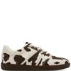TAMARIS WOMENS LACE TRAINER - BROWN ANIMAL PRINT