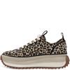 TAMARIS WOMENS WEDGE LACE TRAINER - LEOPARD