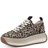TAMARIS WOMENS WEDGE LACE TRAINER - LEOPARD