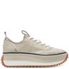 TAMARIS WOMENS WEDGE LACE TRAINER - LIGHT GOLD