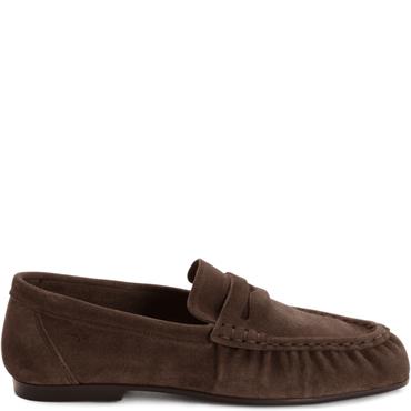 TAMARIS WOMENS FLAT LOAFER - MOCCA